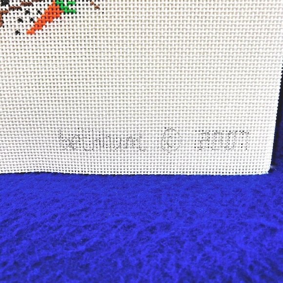 Beth Hunt SNOWMEN Needlepoint Canvas Painted 2007 18 Mesh - Picture 3 of 3